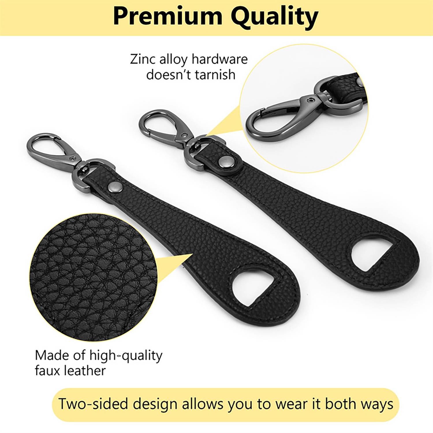 Compact and Durable PU Leather Hat Clip 4