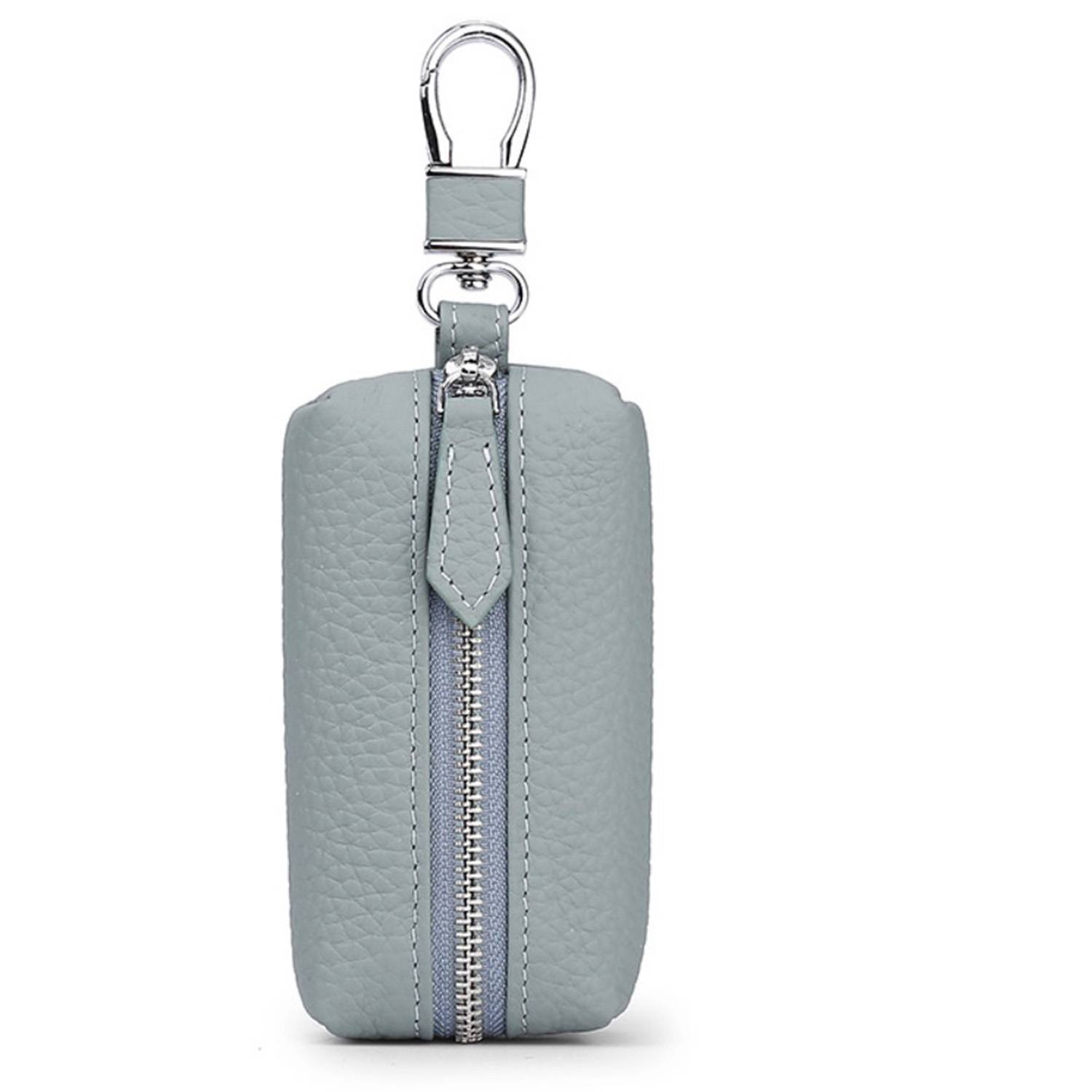 Genuine Leather Car Key Holder with Clip 3