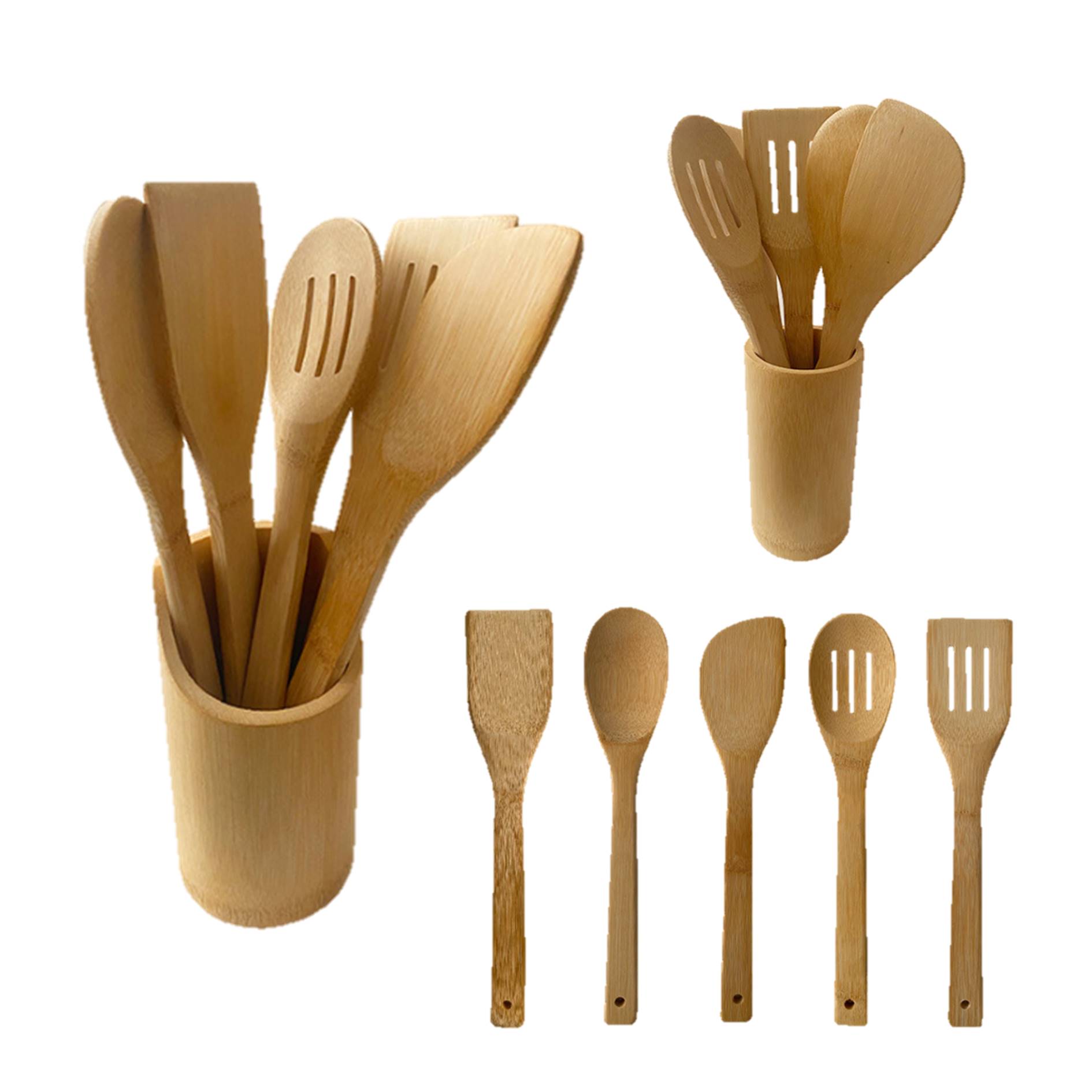 5 Pieces Kitchen Utensil Bamboo Spatula Set 3