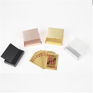 PET 24K Gold Metal Poker Playing Card with Wooden Box 6