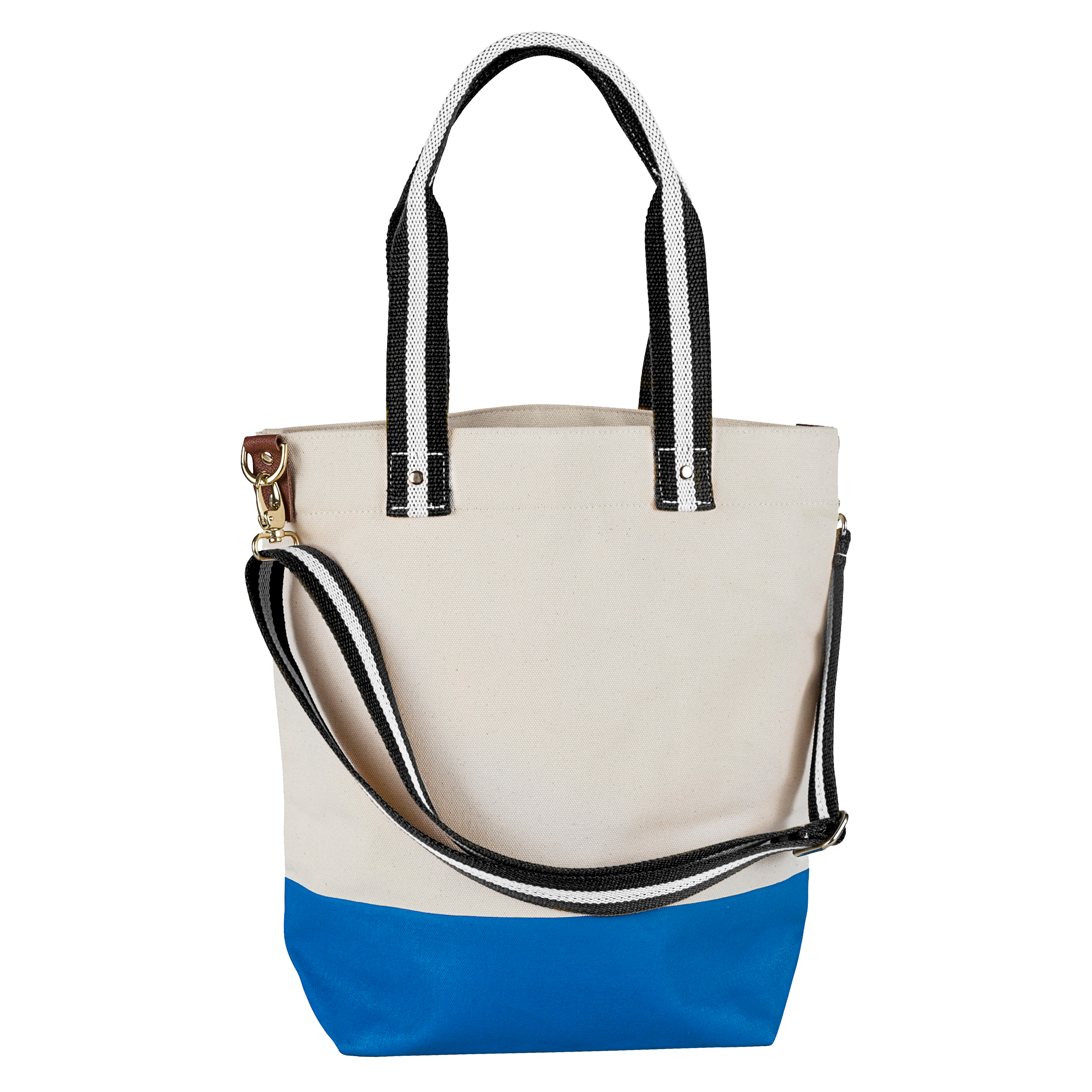 18 Oz. Heavyweight Dipped Tote with Black/White Strap 7