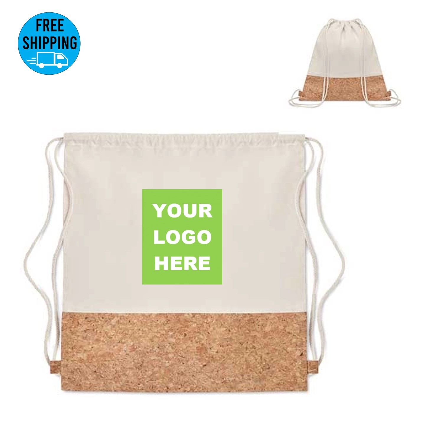 Canvas & Cork Drawstring Backpack 3