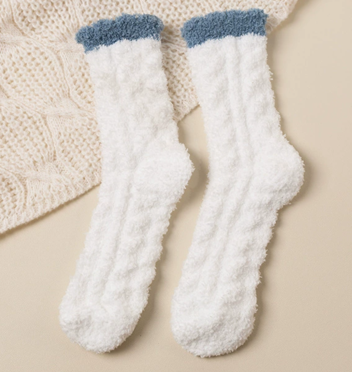 Women Custom Logo Comfy Fuzzy Socks 2