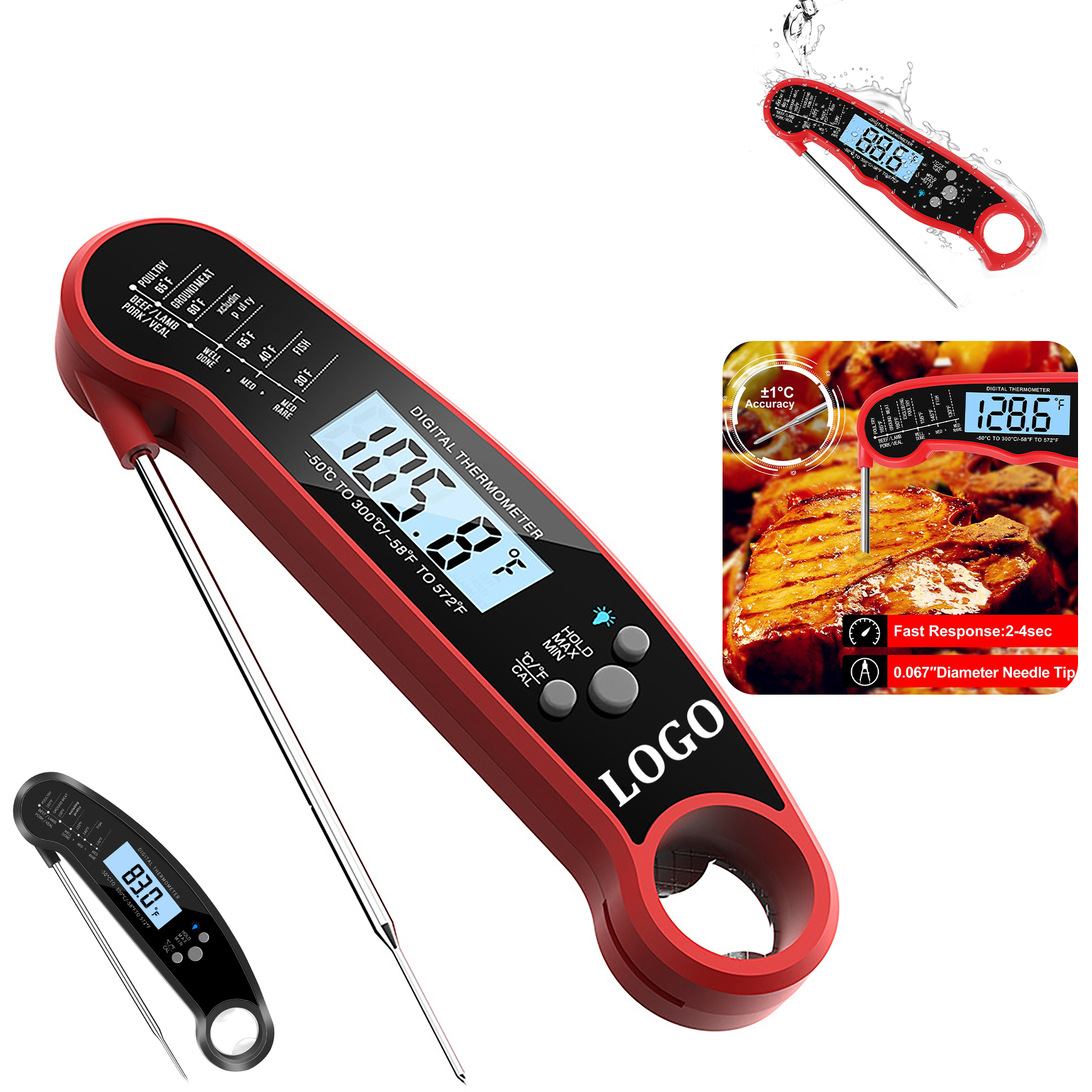 Waterproof Digital Meat Thermometer 1