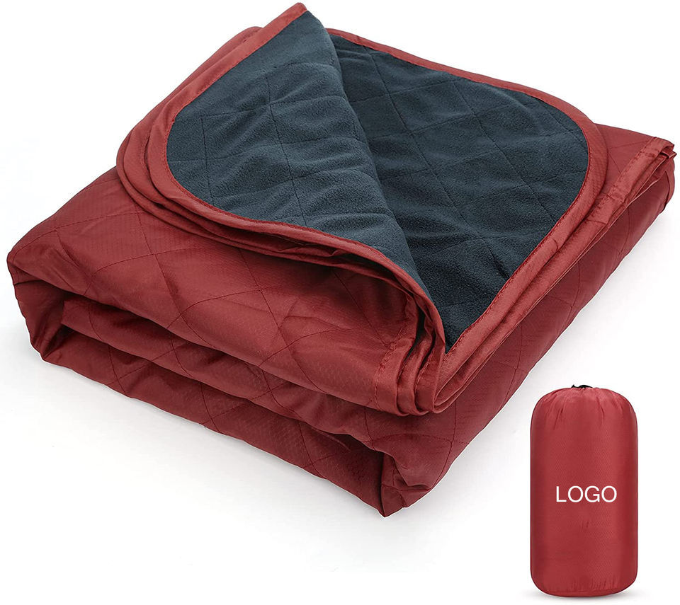 Waterproof Polar Fleece Foldable Camping Trip Blanket 4