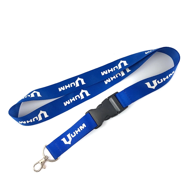 Polyester Lanyard with Safety Break-away Buckle & Metal Hook 2