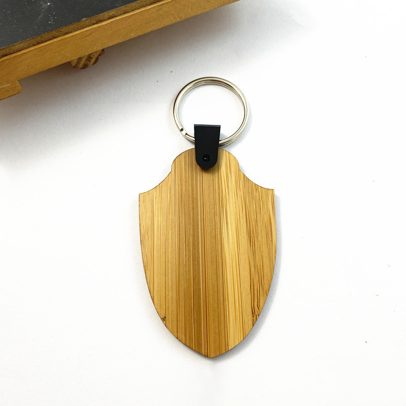 Custom Shape Bamboo Key Pendant 4