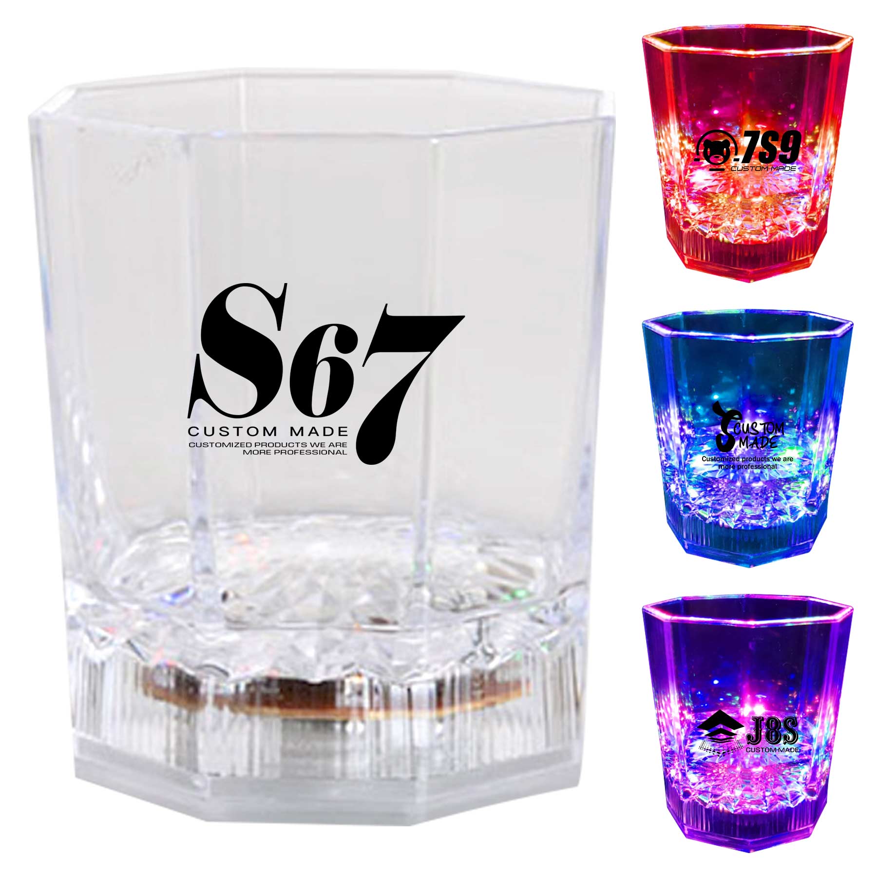 6 oz. Rocks Glass w/ Flashing LED Lights 2