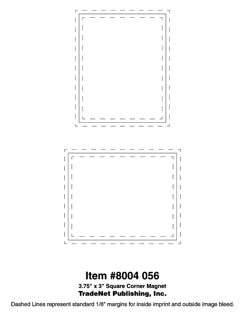 Magnet - 3x3.75 Square Corner - 20 Mil. 2