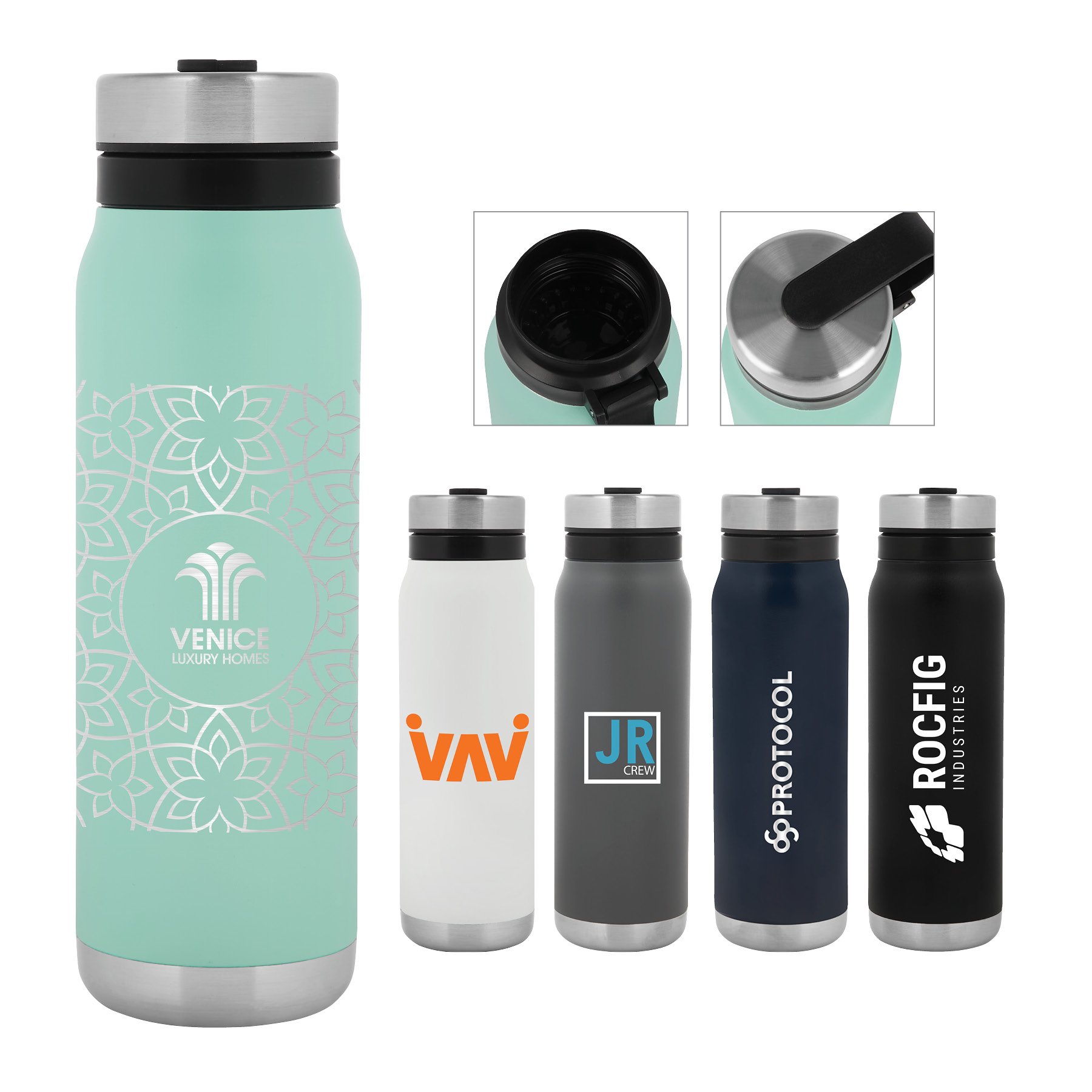 Glisky 20 oz. Double Wall Vacuum Insulated Water Bottle 40