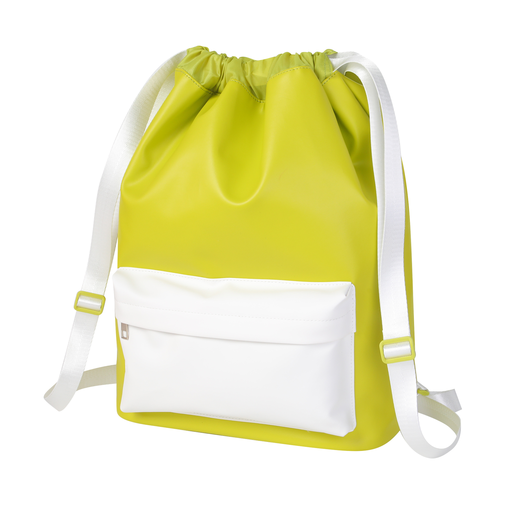 Functional Leather Drawstring Backpack 8
