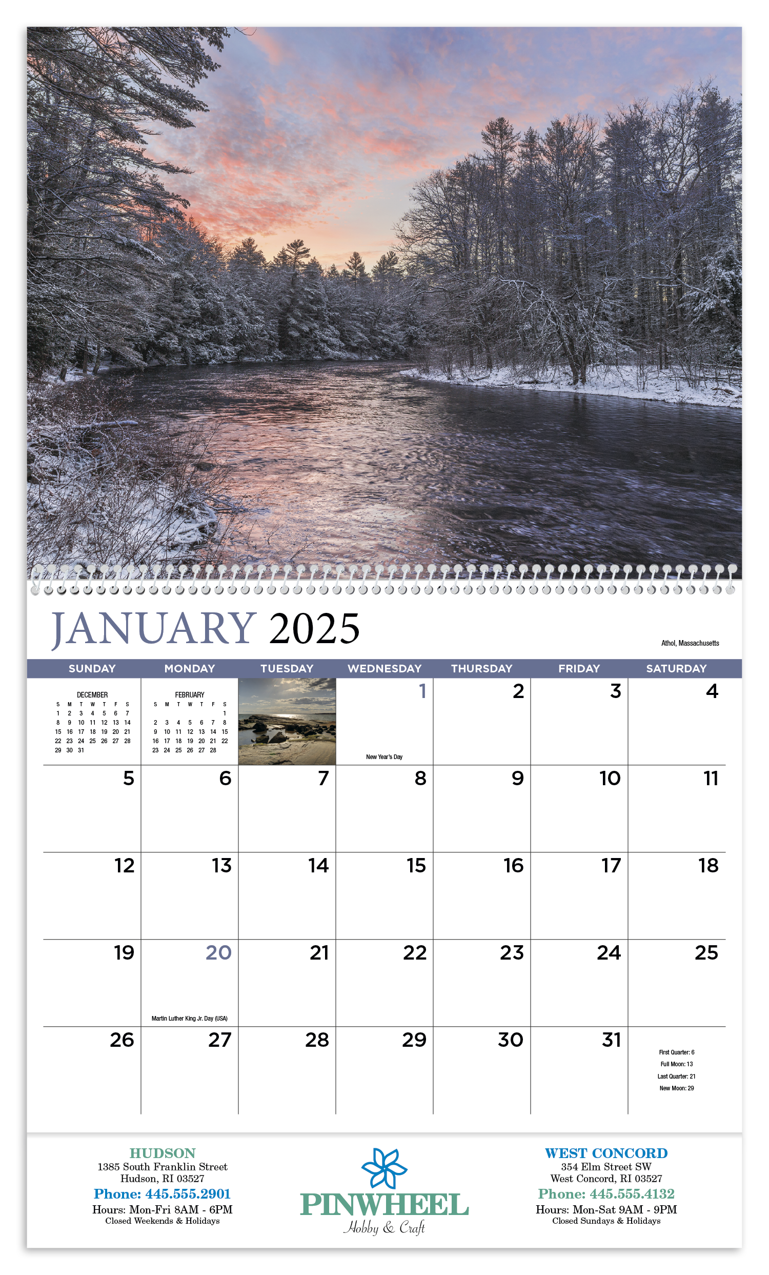 HotLine® Products New England Appointment Calendar - Spiral 7