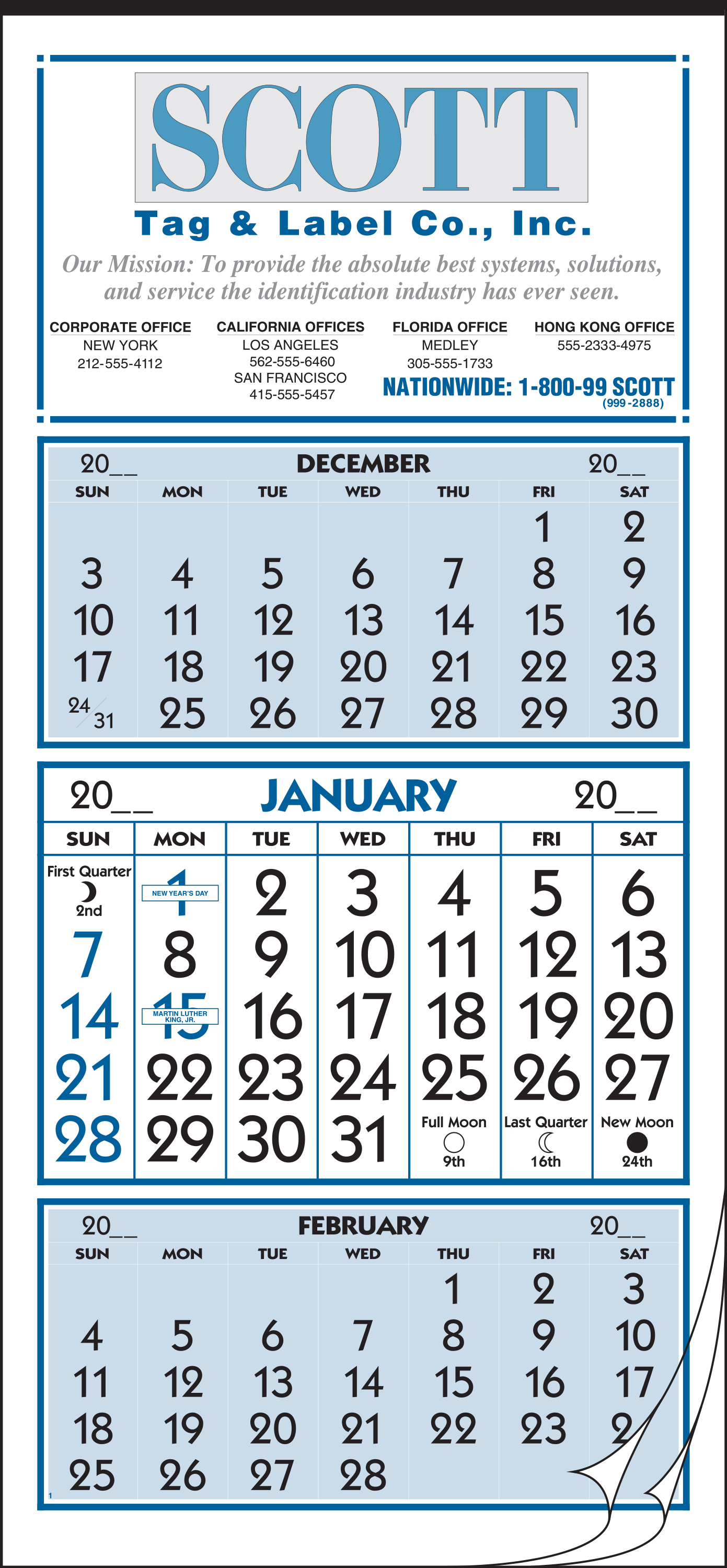 Style 21 12-Sheet Calendar 1