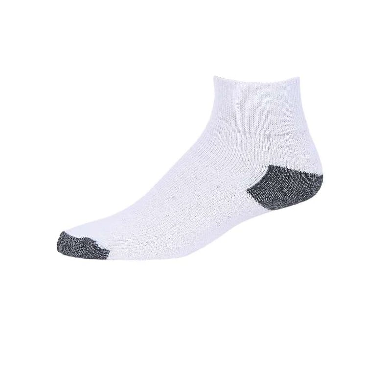 Quarter Sports Socks - White/Black Size 9-11 4 Pack 2