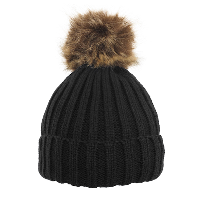 Cable Knit Beanie w/Removable Pom 5