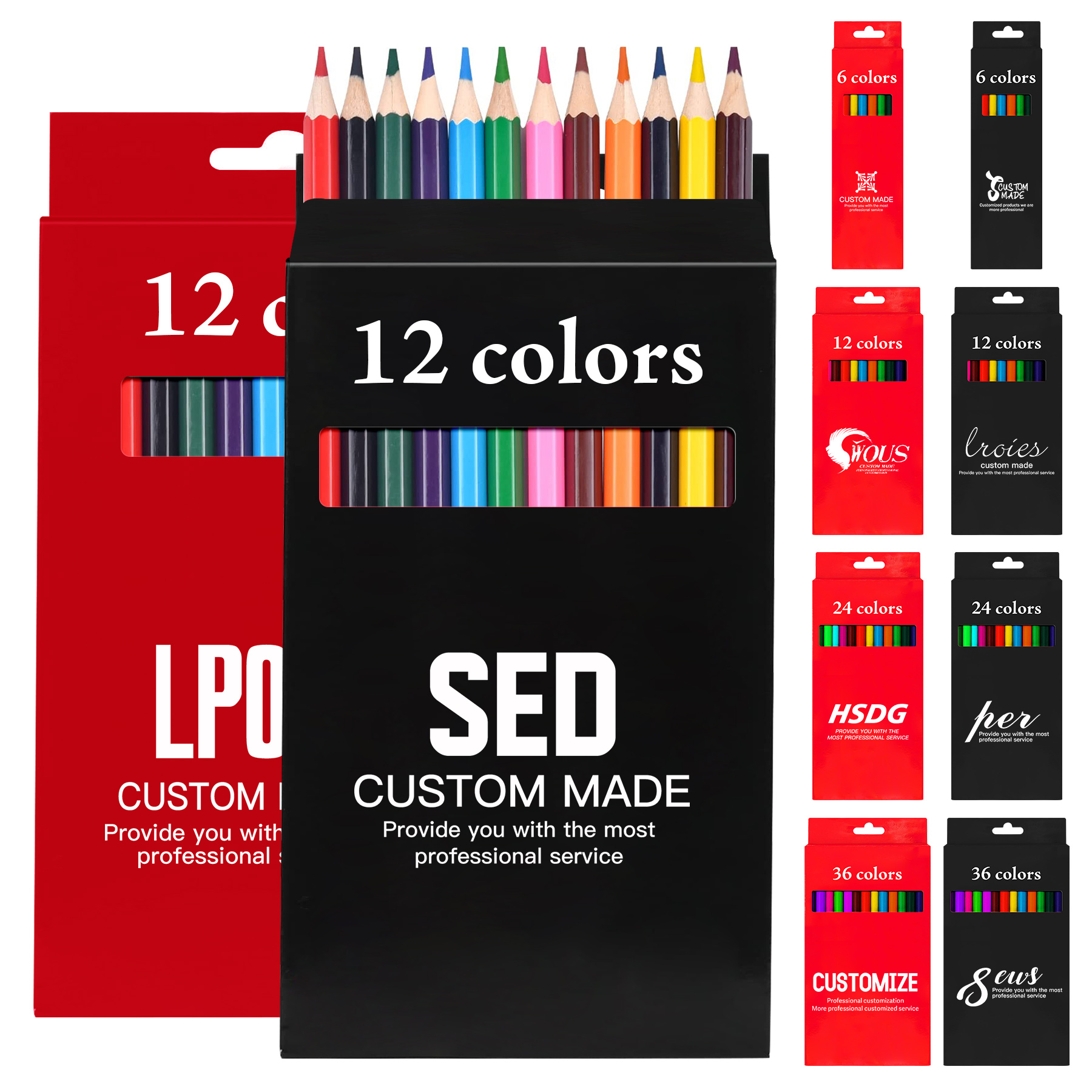 12 Colors Wooden Drawing Pencil Set 1