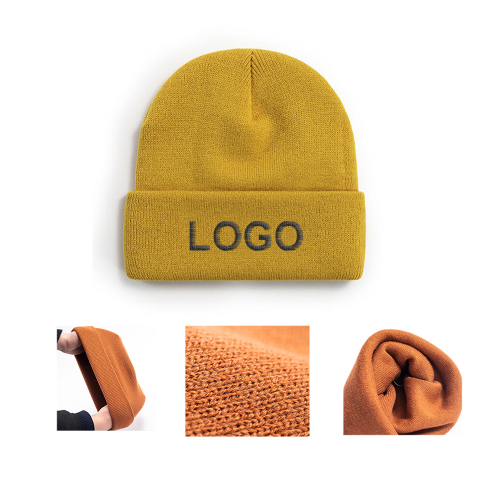 Embroidered Acrylic Knit Beanie 2