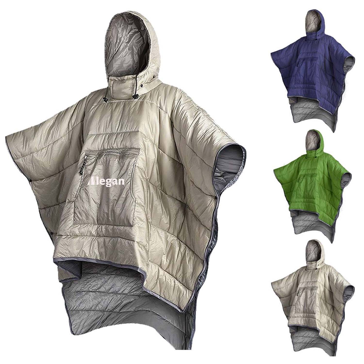 Ultra Light Down Cotton Wearable Cape Sleeping Bag 11