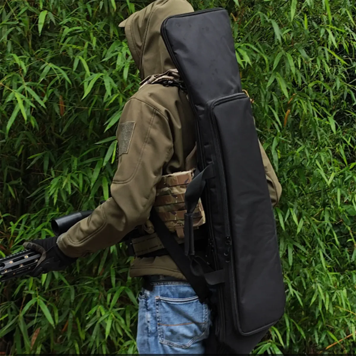 Padded Rifle Soft Case With Backpack Straps 3