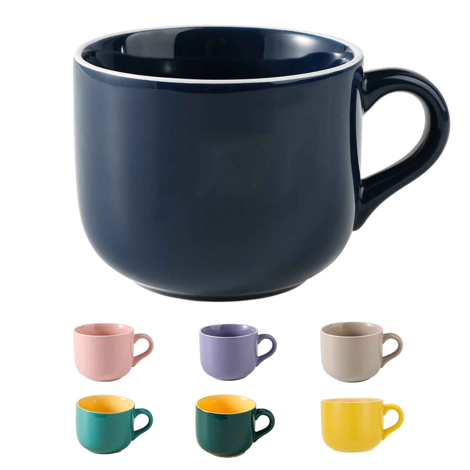 20oz Large Capacity Ceramic Mug w/ Handle 4