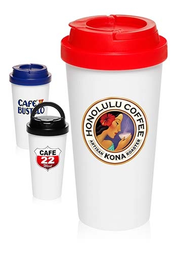 16 oz Top Handle Plastic Double Wall Tumbler 2