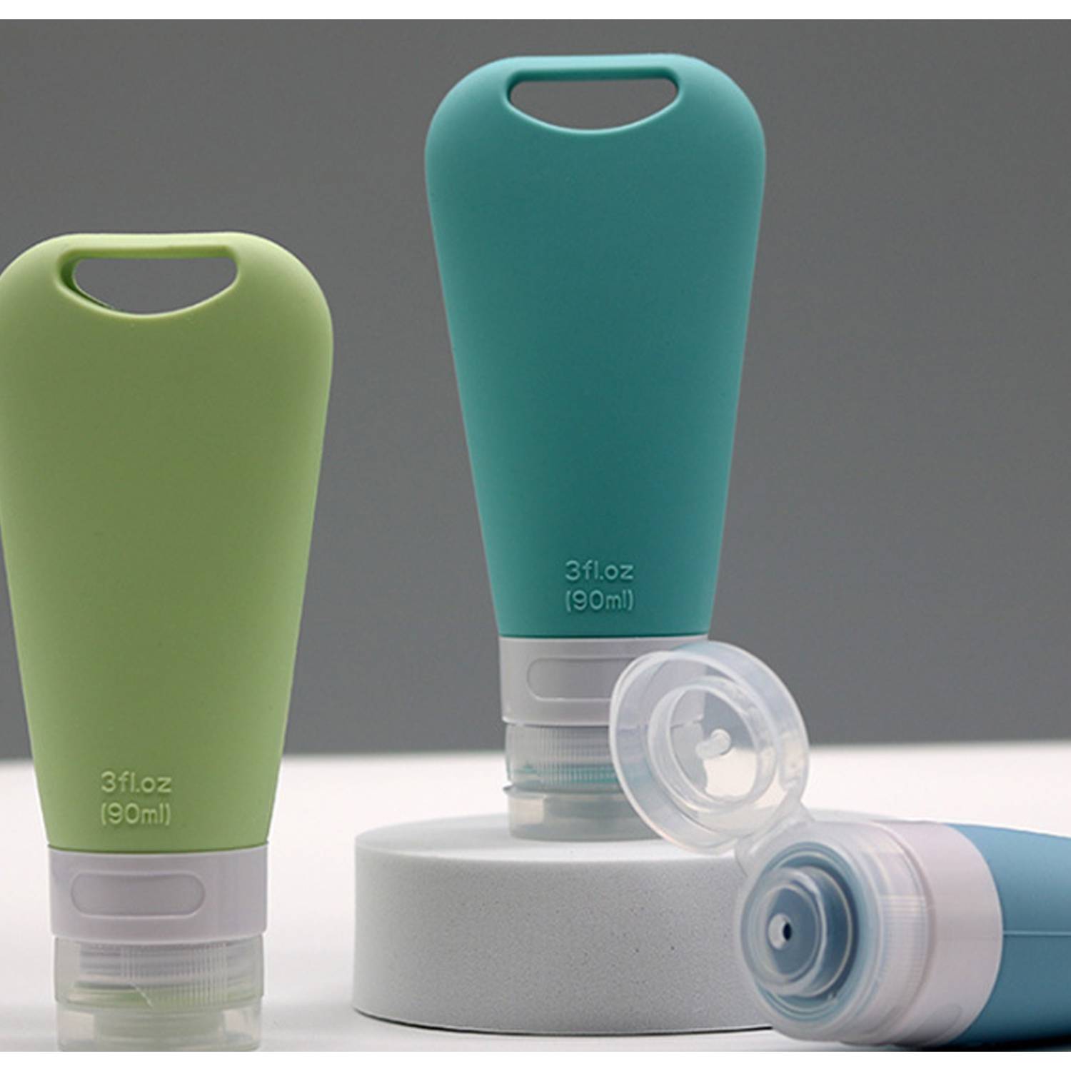 3Oz Leak Proof Squeezable Refillable Travel Toiletries 3