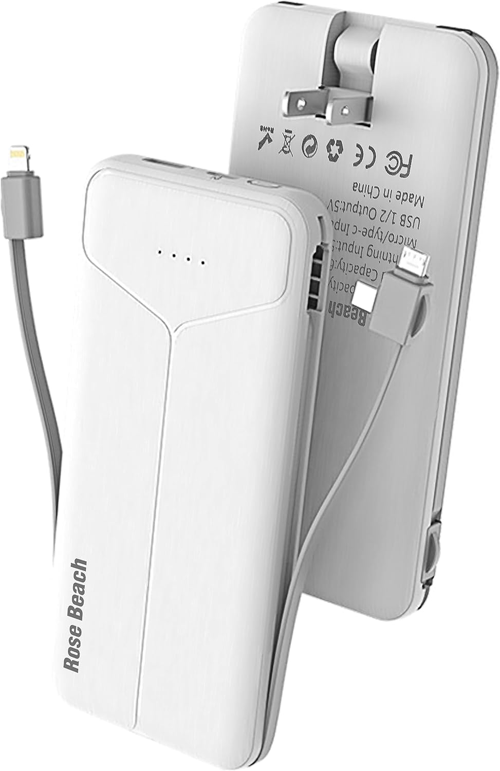 10000 mAh Power Bank with Built-in Cables 5