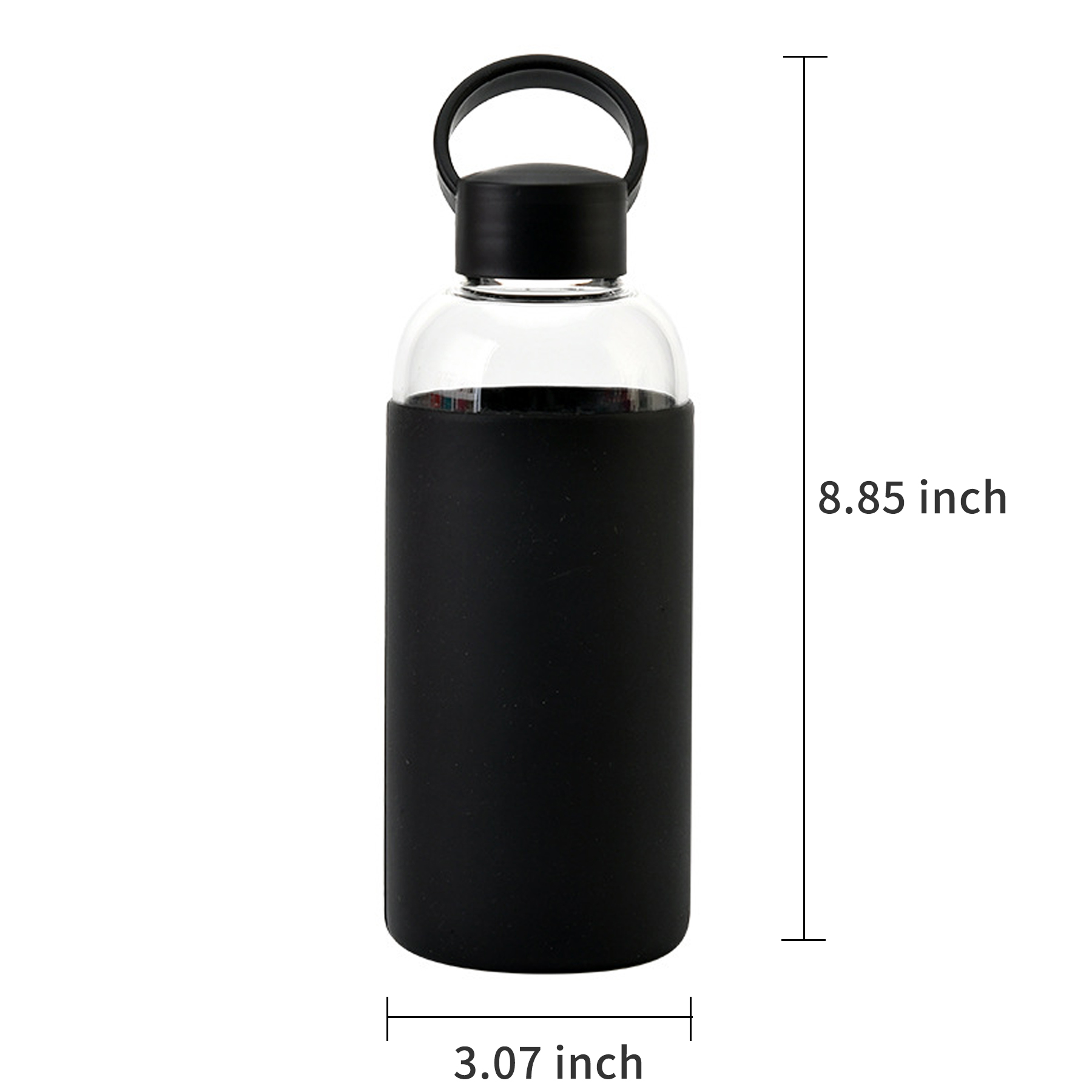 20oz Glass Water Tumble with Silicone Protective Sleeve 3