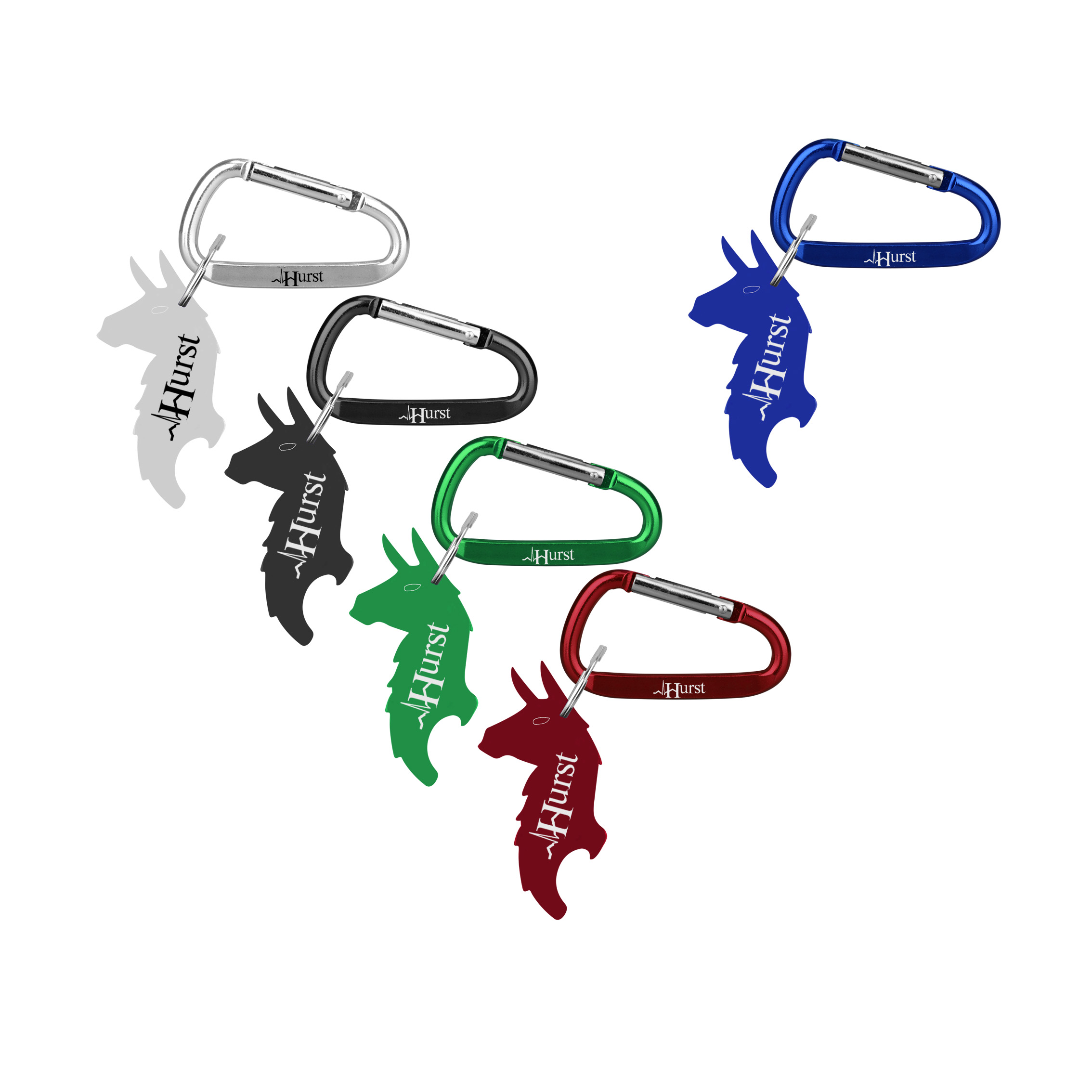 Llama Shape Bottle Opener Key Ring with Carabiner