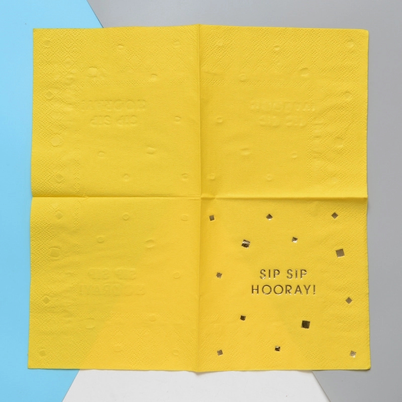 Custom Gold Dot Confetti Paper Napkins 2