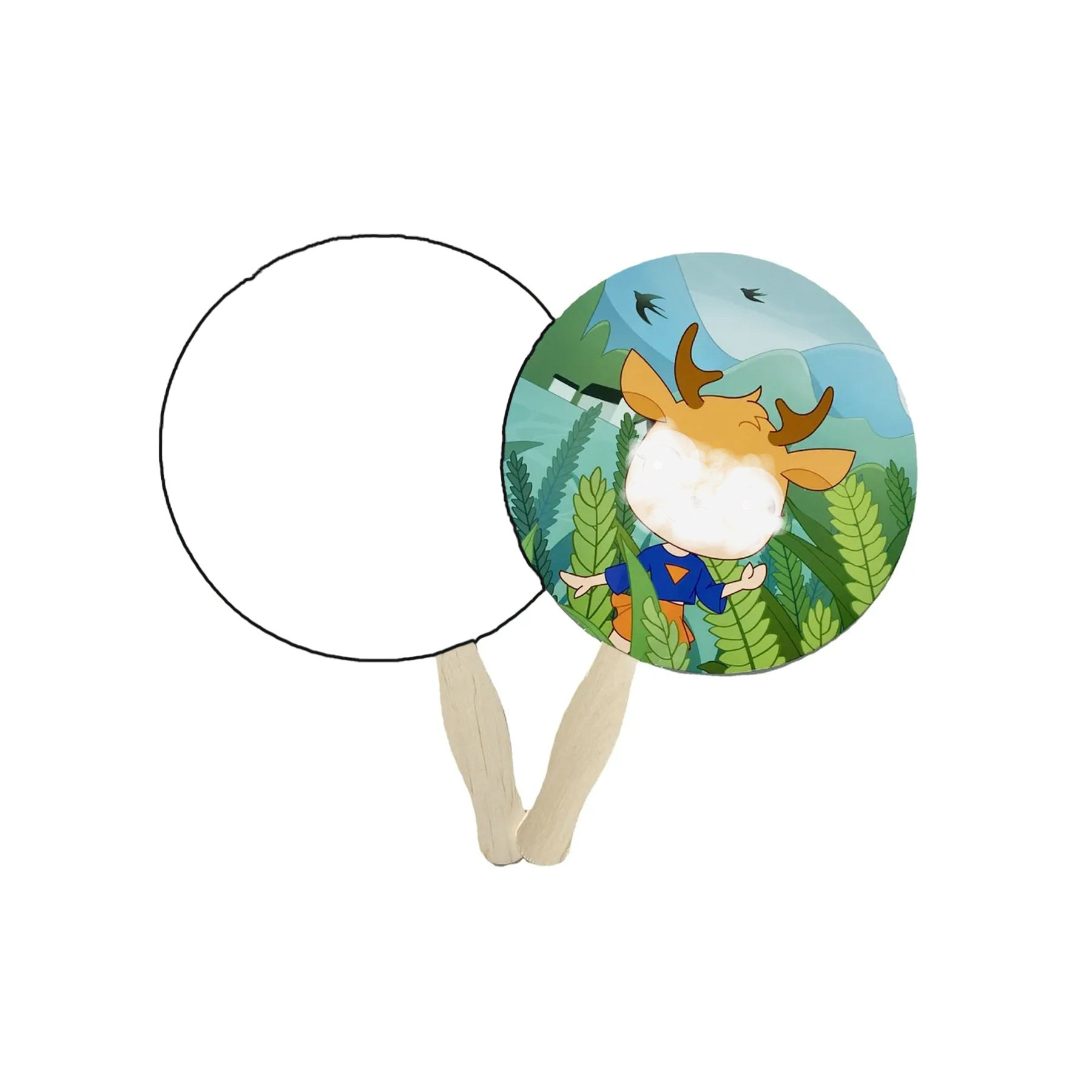 Round Shaped Paper Fan 3
