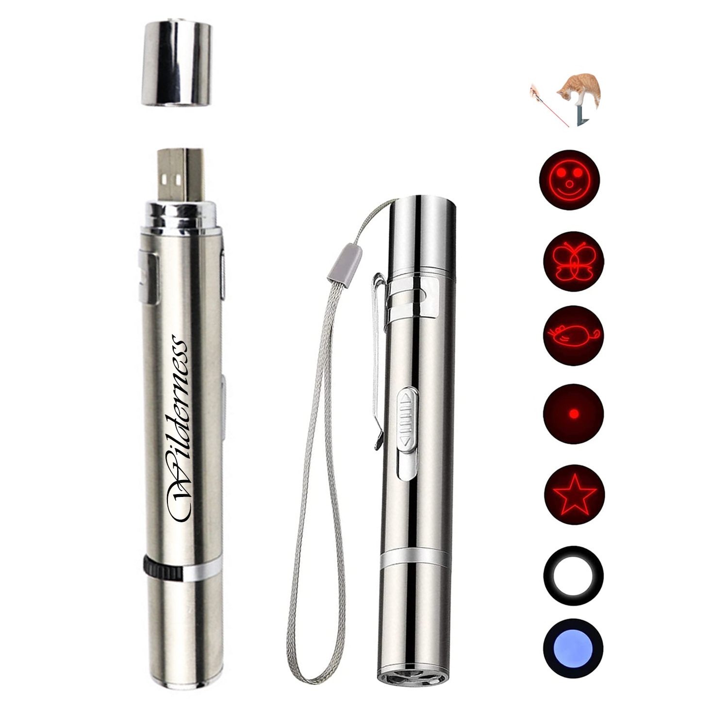 Multimode Led Laser Pointer Pen Pet Cat Toy 2