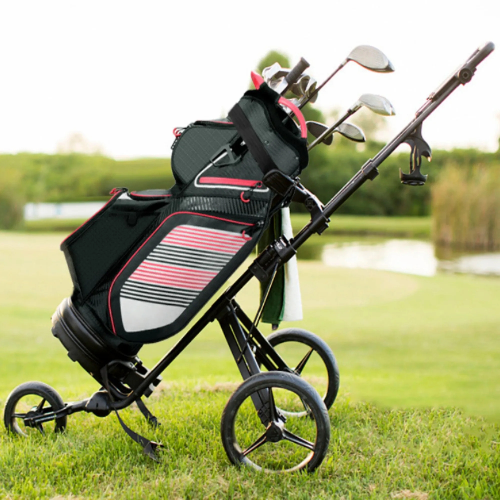 Printable logo golf bag outdoor sports stand bag 6