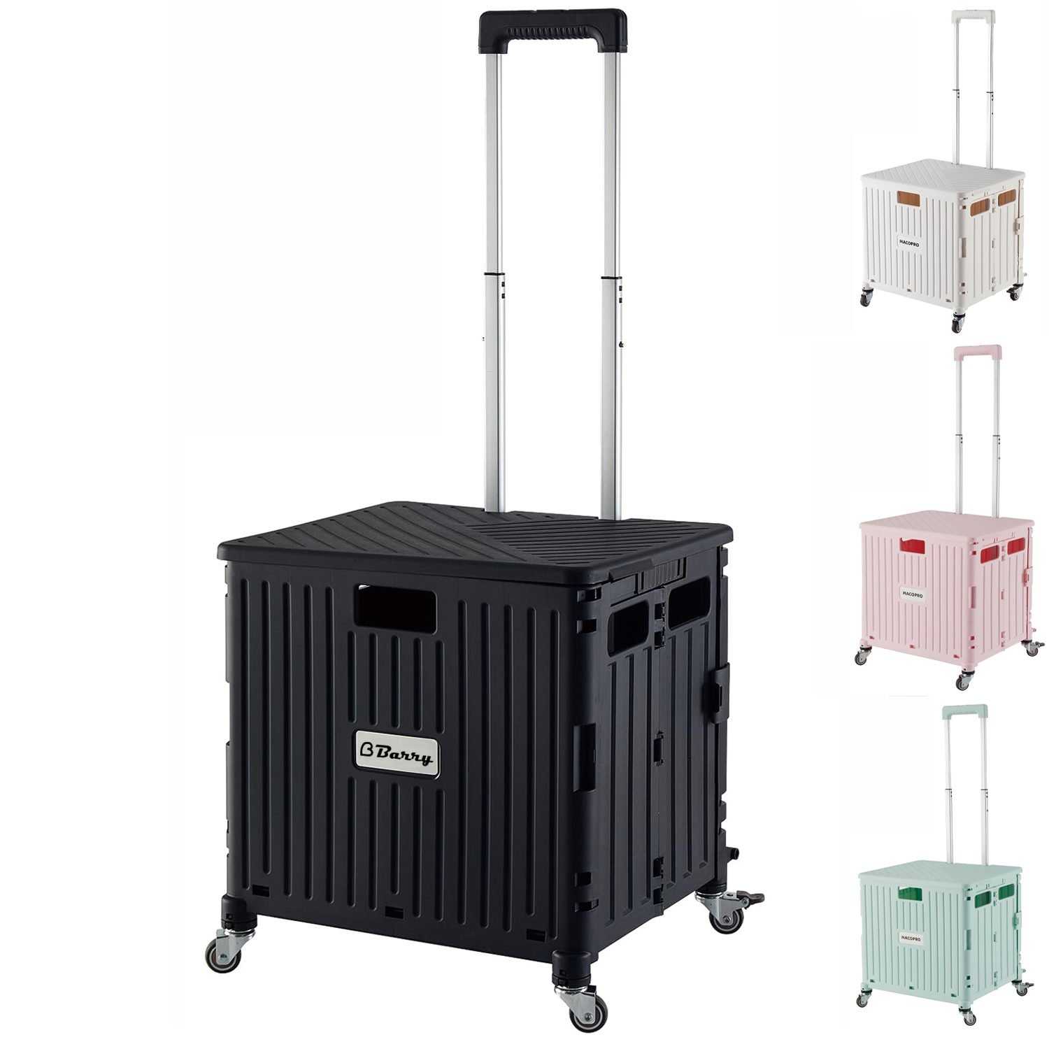 Household Adjustable Handle Foldable Portable Shopping Cart 1