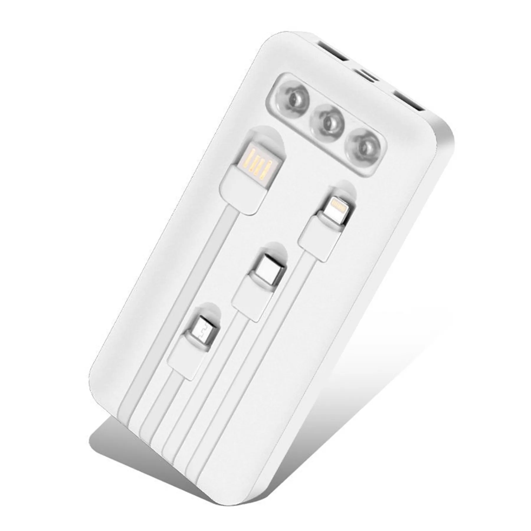 10000 mAh Power Bank 4 in 1 Built in Cables with LED Light 4