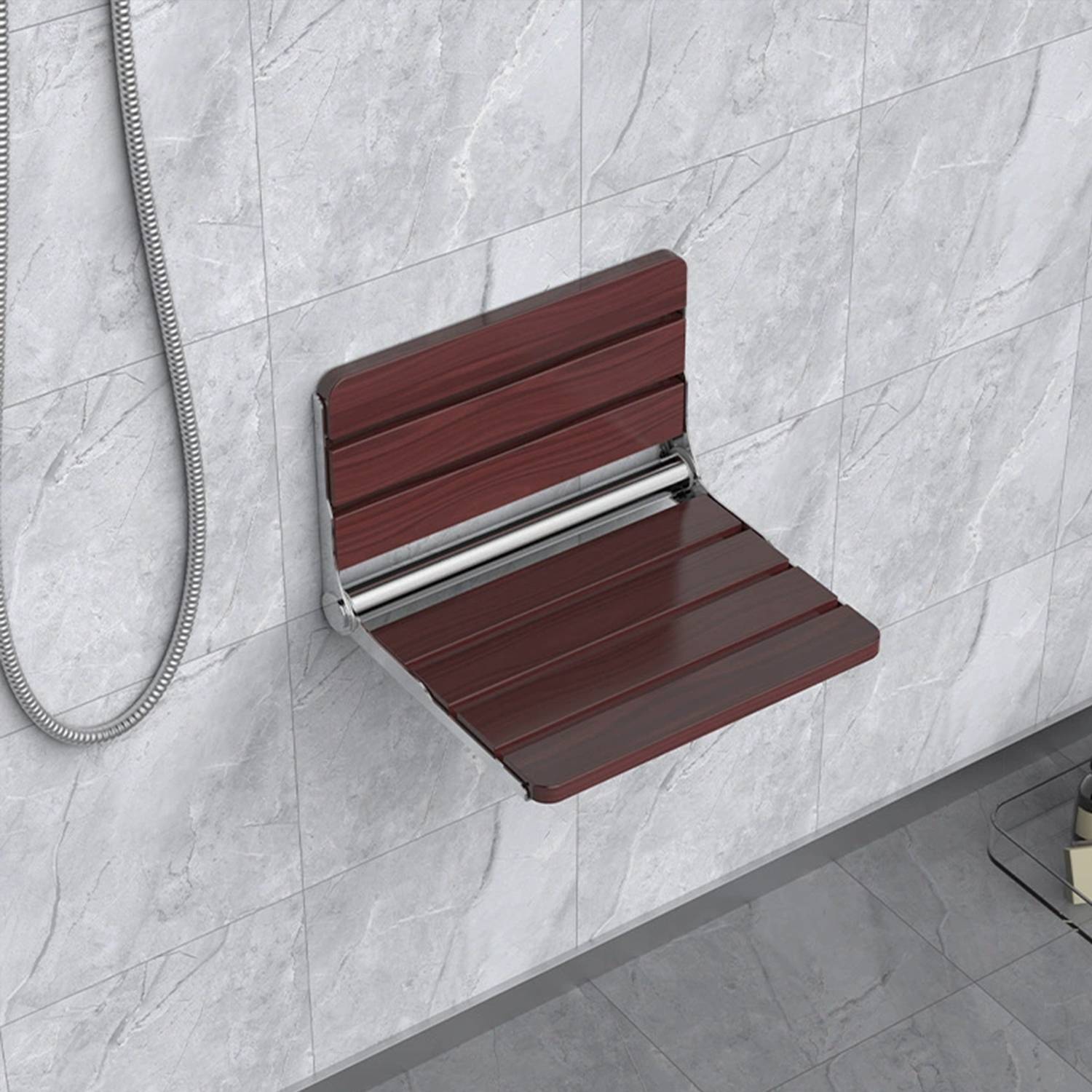 Custom Wall-Mounted Folding Wooden Chair 5
