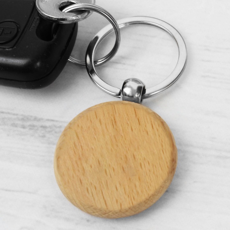 Wood Round Key Ring 3