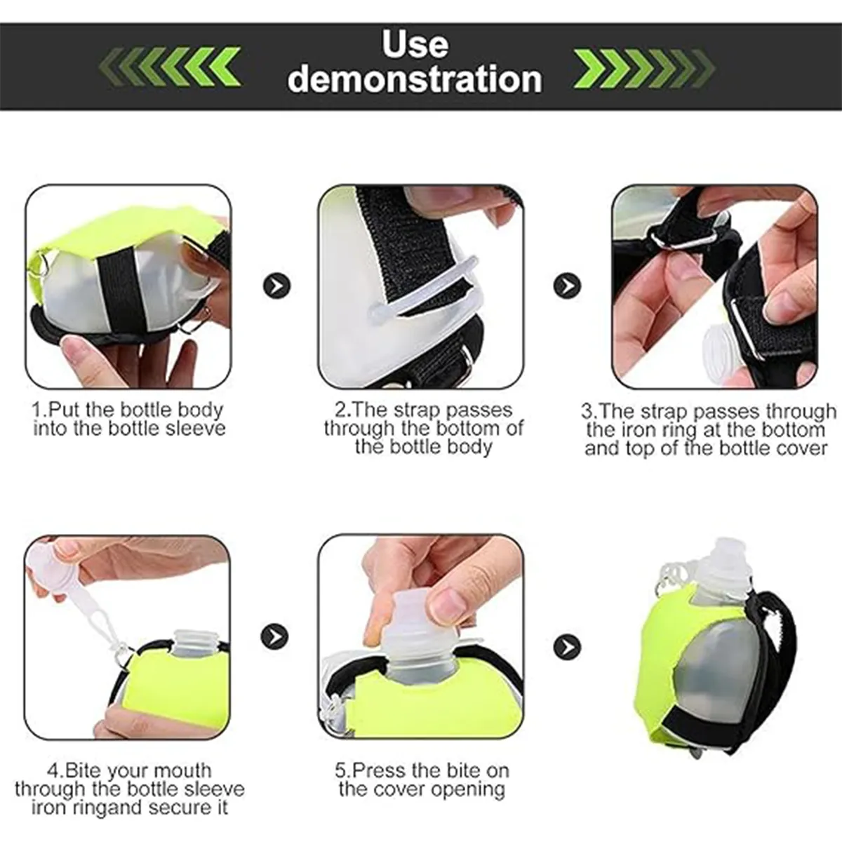 Leak Proof Adjustable Wearable Hands Free Water Bottle 2
