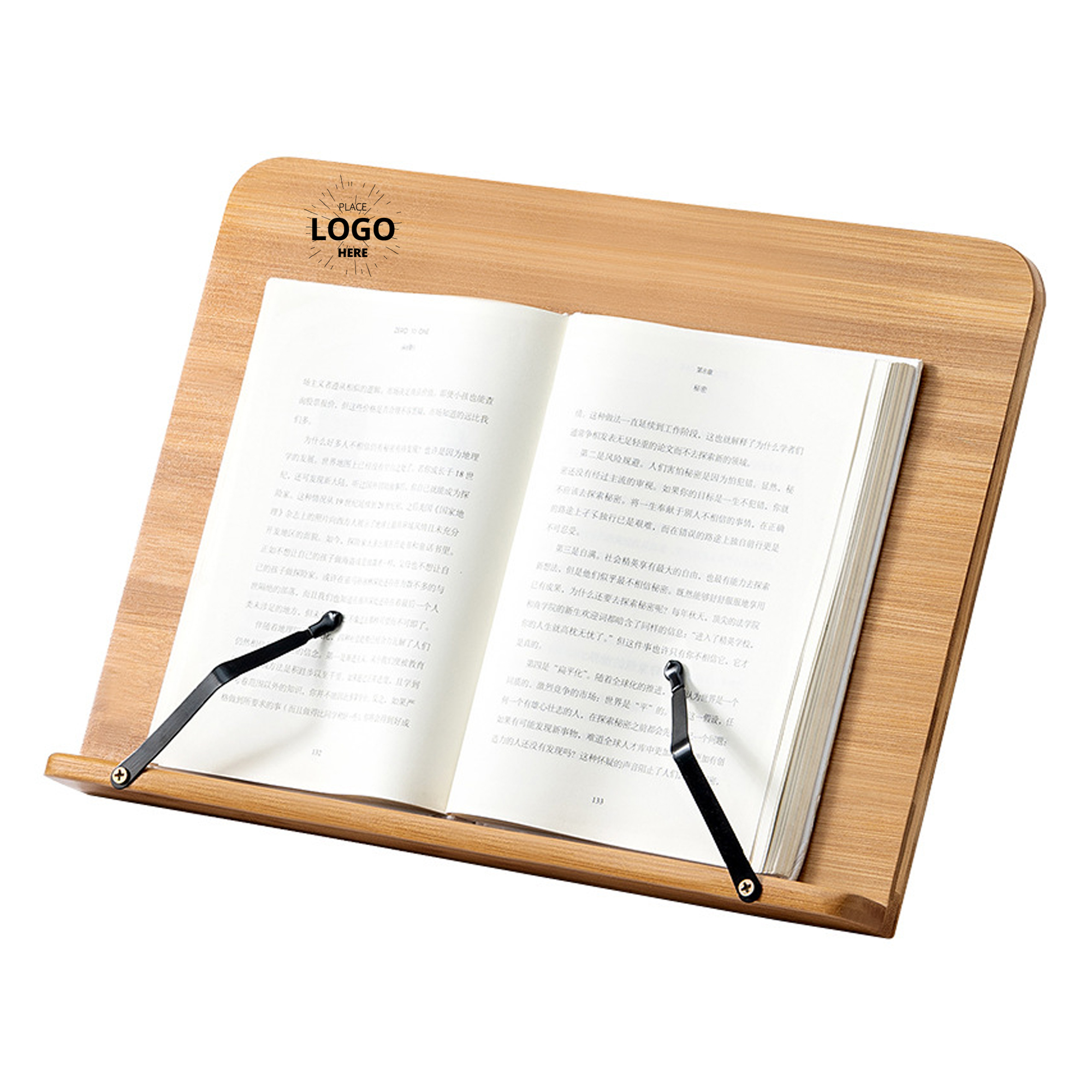 Adjustable Portable Bamboo Book Stand For Reading 3