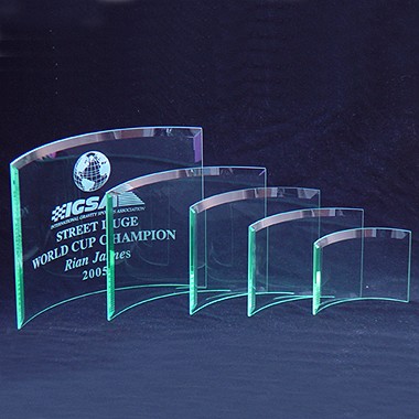 JADE GLASS-BEVELED BENT GLASS