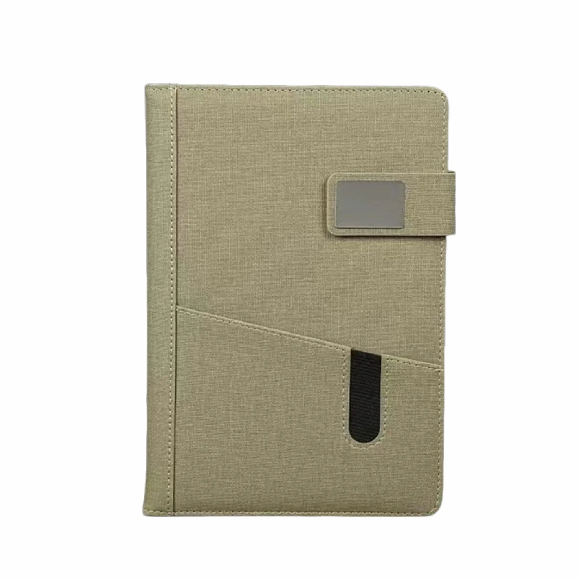 Custom A5 Business Fabric Notebook With Pocket 1
