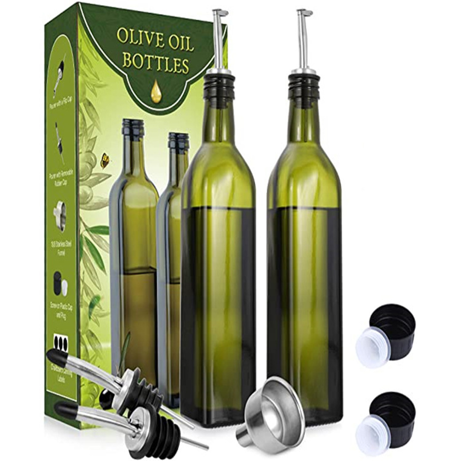 17Oz Glass Olive Oil Bottle Dispenser 3