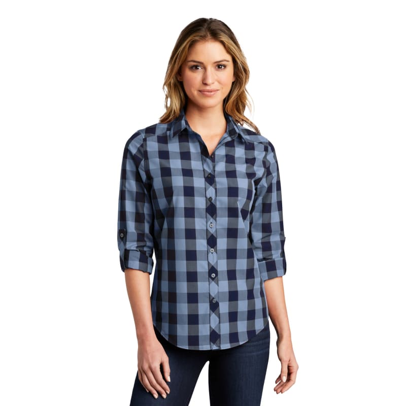 Port Authority Ladies Everyday Plaid Shirt. 2