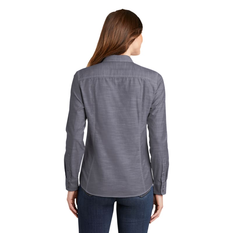 Port Authority Ladies Slub Chambray Shirt. 5
