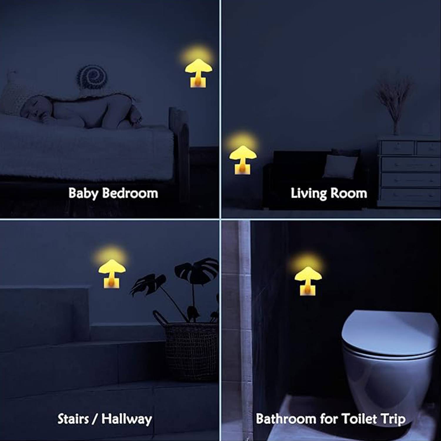 Cartoon Cute Mushroom Smart LED Night Light 2