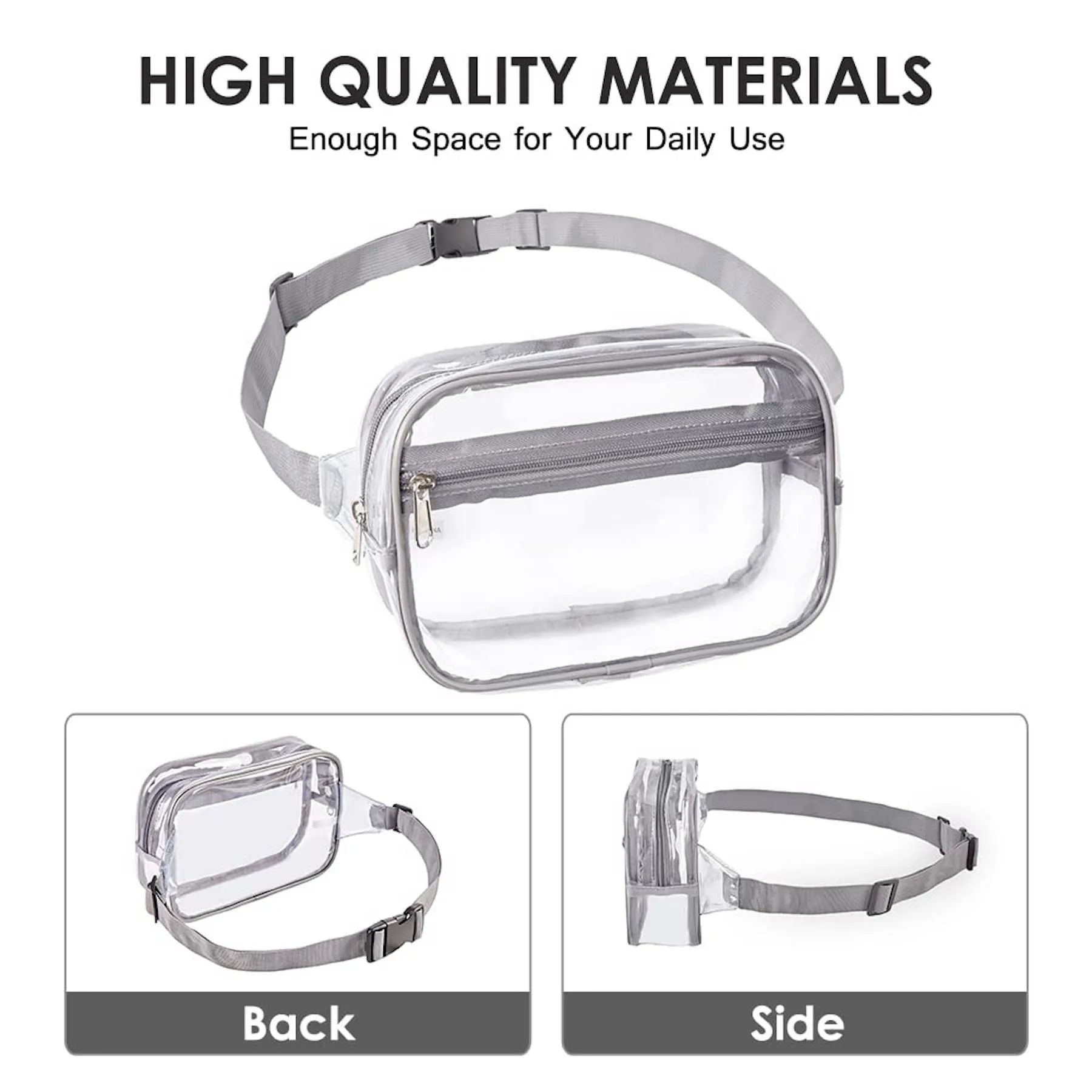Waterproof Clear Fanny Waist Pack with Adjustable Strap 3
