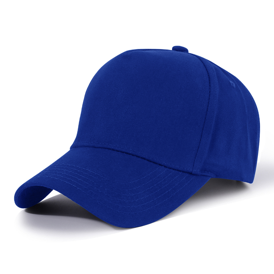 Stock Solid Color Cotton 5-Panel Baseball Cap 47