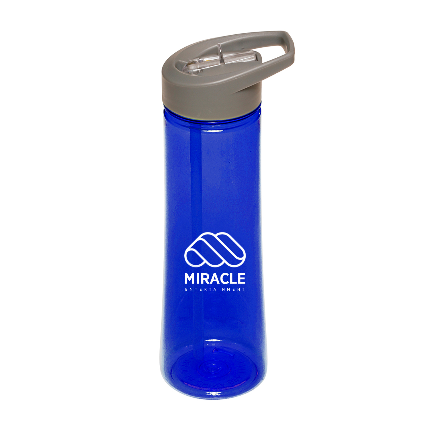 22 oz. Aqua Plastic Sports Water Bottle (1 Color Imprint) 4