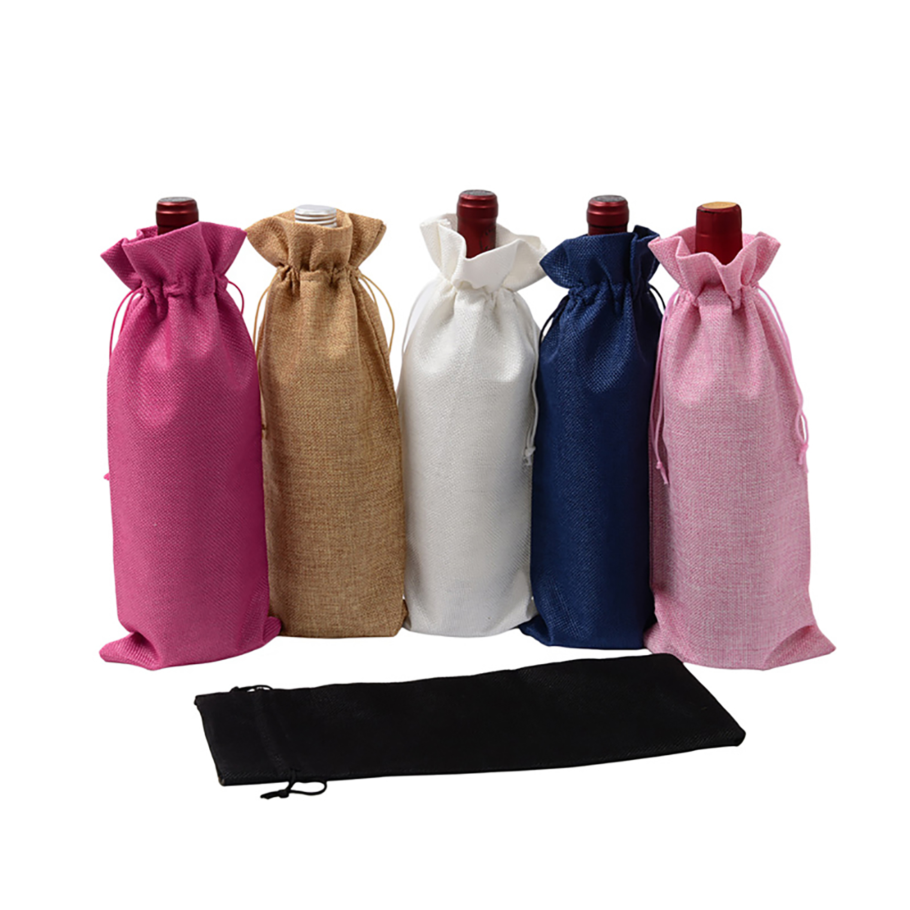 Champagne Burlap Packaging Bag 3