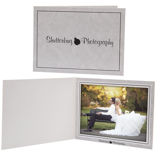 7 x 5 Gray Marble Photo Folder